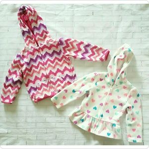 Toddler Girl Hooded Fleece Jacket Lot 2T